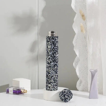 Creative Bling Slender Vacuum Flask Stainless Steel Water Bottle Tumbler Thermos Rhinestone Travel Portable Insulated Cup Mug by All Mart Bristol Ltd