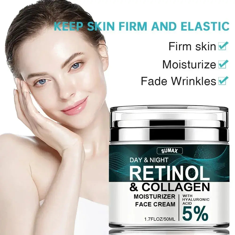 50ML Retinol Face Cream Moisturizing Firming Brightening skincare Collagen Hyaluronic Acid Creams Facial Skin Care Products by All Mart Bristol Ltd