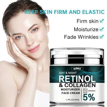 50ML Retinol Face Cream Moisturizing Firming Brightening skincare Collagen Hyaluronic Acid Creams Facial Skin Care Products by All Mart Bristol Ltd