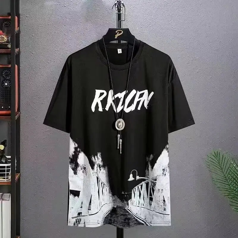 T-shirt for Men Hoodies Summer Men Clothing Cartoon Casual Harajuku Streetwear Print Hooded Top Short Sleeve Sweatshirts Men by All Mart Bristol Ltd
