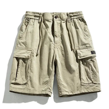 New Summer Solid Color Fashion Cotton Casual Breeches Cargo Men Shorts Men Breathable Quick Dry Multi Pocket Hip Hop Shorts by All Mart Bristol Ltd