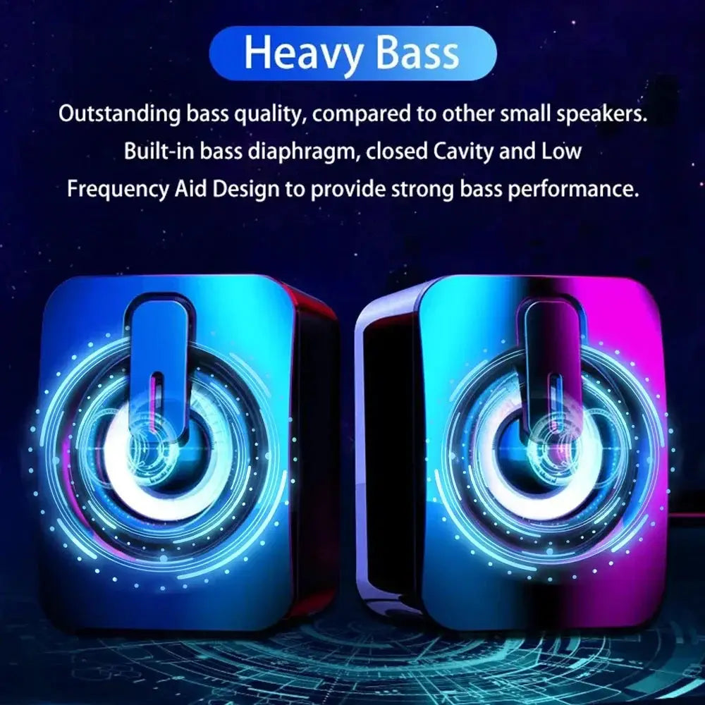 High fidelity stereo computer speaker with microphone USB wired speaker desktop laptop by All Mart Bristol Ltd
