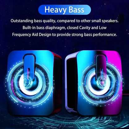 High fidelity stereo computer speaker with microphone USB wired speaker desktop laptop by All Mart Bristol Ltd