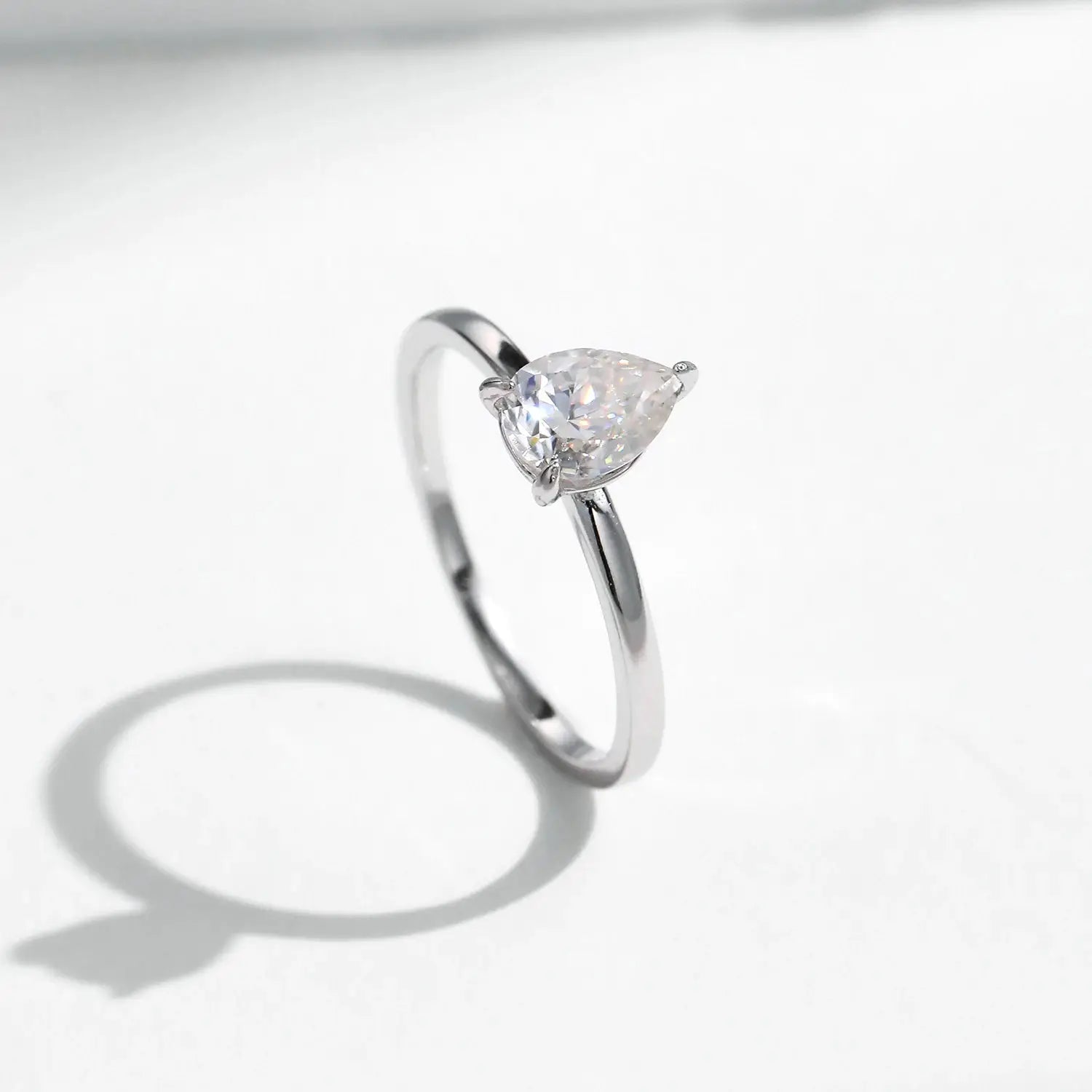 MODIAN D Color Pear Cut Moissanite Ring 925 Sterling Silver Water Drop Lab Diamond Wedding Rings For Women Wedding Fine Jewelry by All Mart Bristol Ltd