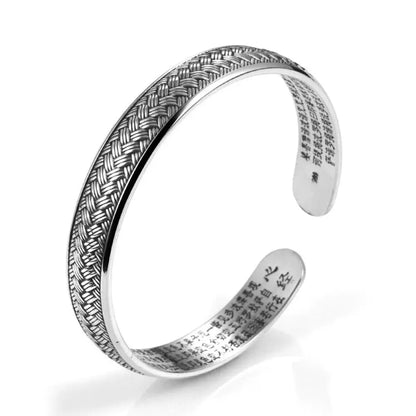925 Sterling Silver Weave Open Black Bangle Women's Hand Bracelets Luxury Designer Jewelry Accessories Gifts by All Mart Bristol Ltd