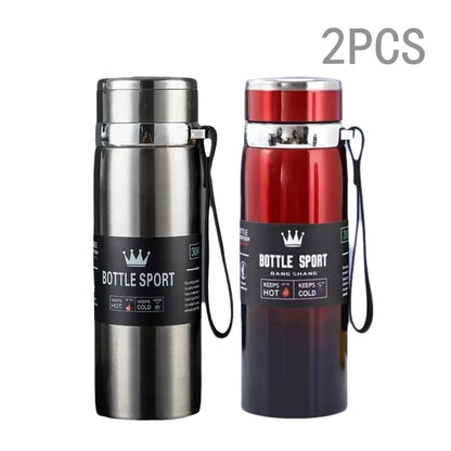 1000ml Thermal Water Bottle Thermos Vacuum Flask Double Stainless Steel Coffee Tea Insulated Cup Leakage-proof for Office by All Mart Bristol Ltd