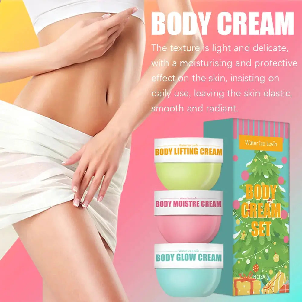 New 3-piece skin care set, body glow cream, firming body cream, body moisturizer for firming and lifting body skin by All Mart Bristol Ltd