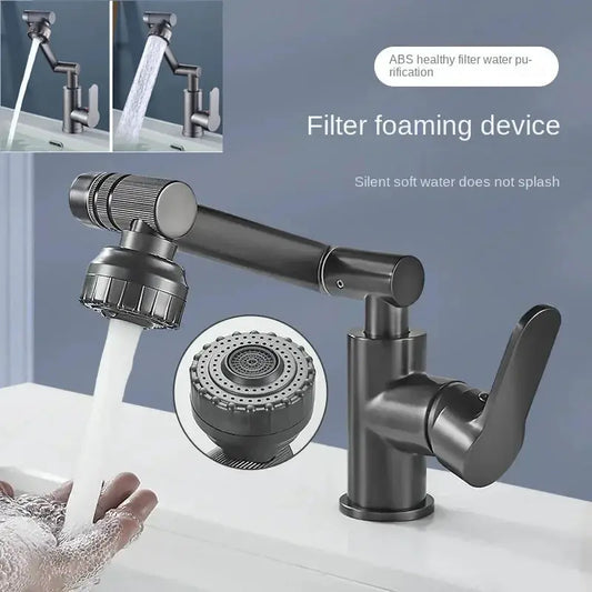 1080° Swivel Kitchen Sink Faucet Bathroom Sink Faucet Basin Faucet Multifunction Cold and Hot Water Tap by All Mart Bristol Ltd