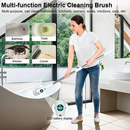 Electric Cleaning Brush 8 in 1 Multifunctional Household Wireless Rotatable Cleaning Brush For Bathroom Kitchen Windows Toilet by All Mart Bristol Ltd