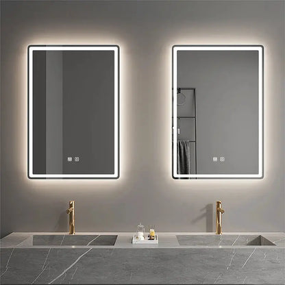 Rectangular Smart Beauty Makeup Bathroom Mirror With 3 Color Light Defogging Touch Button Vantiy Wall Hanging Bathroom Mirrors by All Mart Bristol Ltd