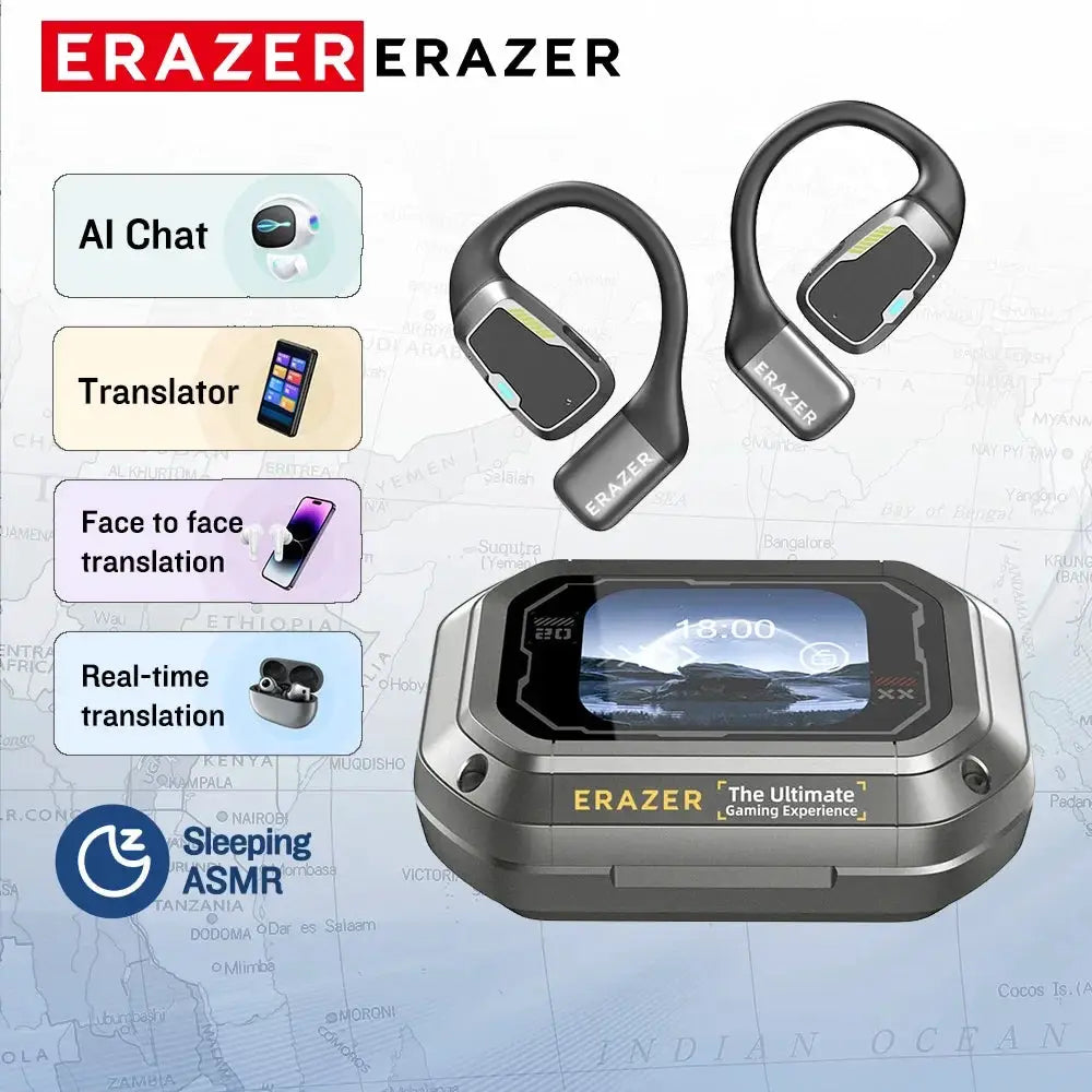 [AI Earphone]Translator Erazer XP6 Bluetooth Earphones Sleep ASMR Headset DIY Equalizer APP AI Wireless Headphones Office Travel by All Mart Bristol Ltd