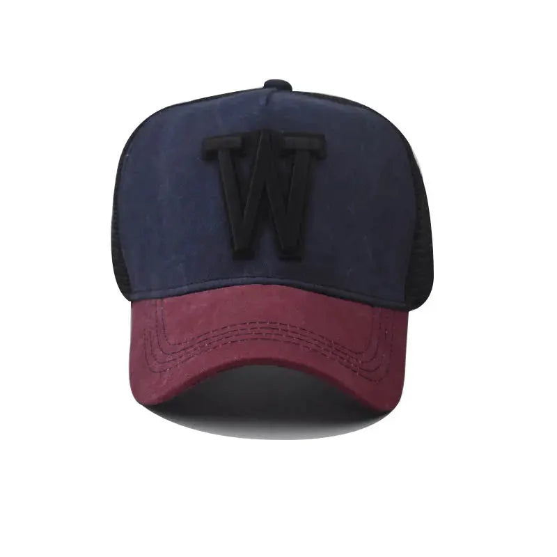 Fashion New Women Men Mesh Baseball Cap Male Lady Breathable W Embroidery Snapback Hats Unisex Trucker Hats Cap For Women Men by All Mart Bristol Ltd