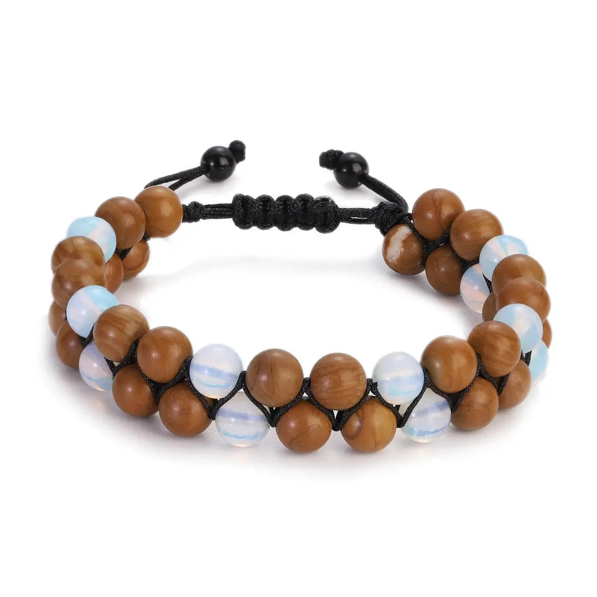 Fashion Men Bracelets Hematite Tiger Eye Double Layer Row Bracelets Pulsera Hombre Magnetic Health Protection Healing Bracelets by All Mart Bristol Ltd