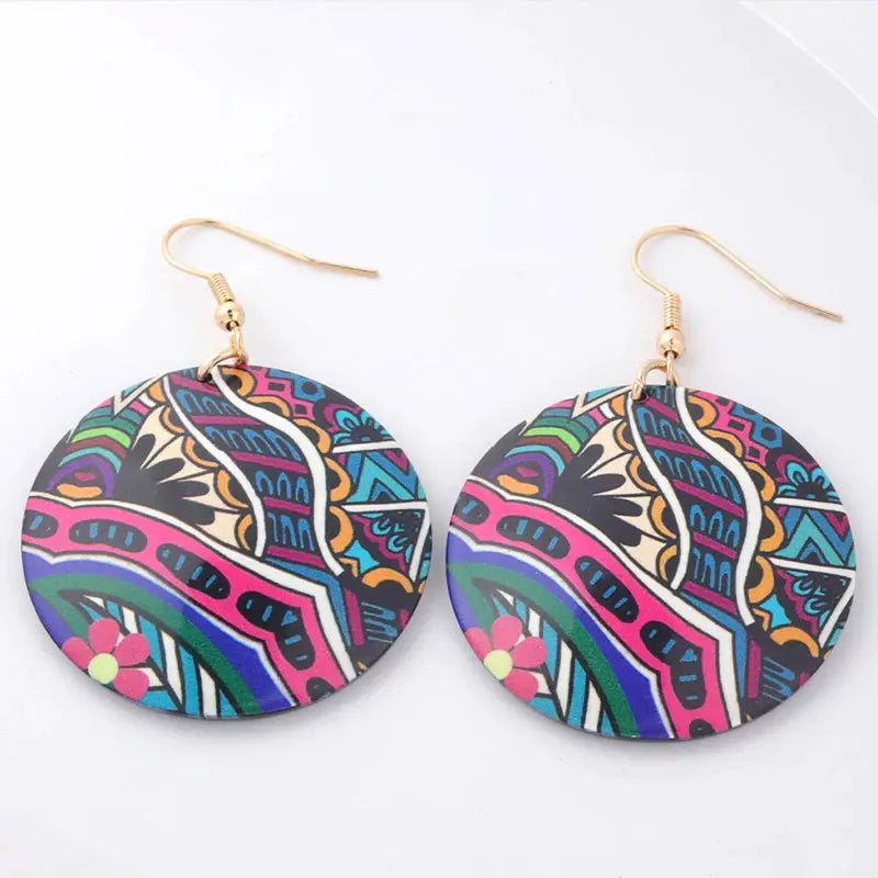 Hawaiian Acrylic Australia Designer Earrings Earring Accessories African Polynesian Jewelry Earring Women's Earrings for Women by All Mart Bristol Ltd
