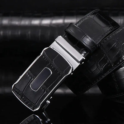 2022 New Luxury Genuine Leather Belt Men's Automatic Buckle Cowhide Leather Belt High-end Youth Business All-match Waistband by All Mart Bristol Ltd
