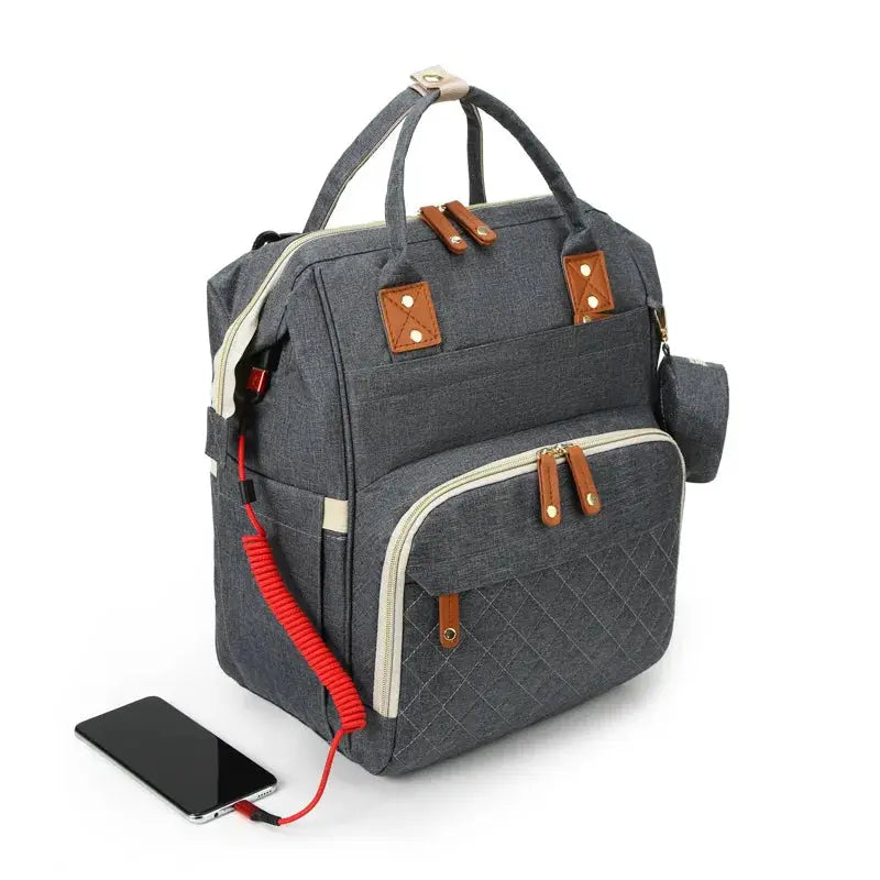 USB Mummy Bag Diaper Bag Backpack Waterproof Mommy Travel Nappy Bag For Baby Care Maternity Stroller Bag Colorful Large Capacity by All Mart Bristol Ltd