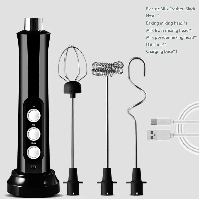 3-in-1 Electric Handheld Milk Frother and Drink Mixer by All Mart Bristol Ltd