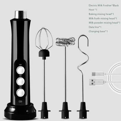 3-in-1 Electric Handheld Milk Frother and Drink Mixer by All Mart Bristol Ltd