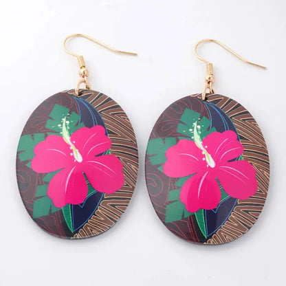 Hawaiian Acrylic Australia Designer Earrings Earring Accessories African Polynesian Jewelry Earring Women's Earrings for Women by All Mart Bristol Ltd