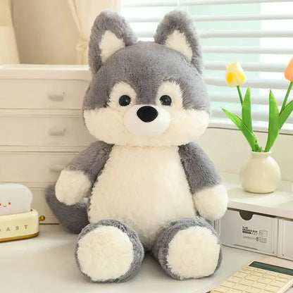 50cm New Kawaii Running Fox Wolf Plush Toys Cartoon Stuffed Animal Lovely Soft Cuddly Baby Plushie Doll Toy for Girls Gift Decor by All Mart Bristol Ltd