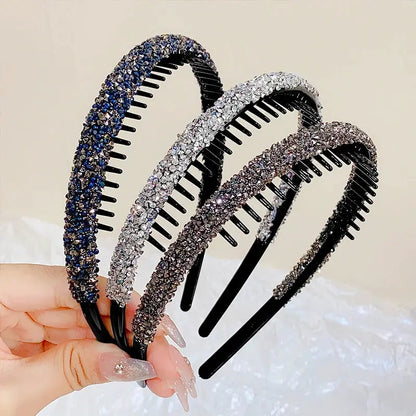Women Rhinestones Antislip Hairband For Women Sweet Hair Decorate Crystal Headband Hair Band Hoop Fashion Hair Accessories by All Mart Bristol Ltd