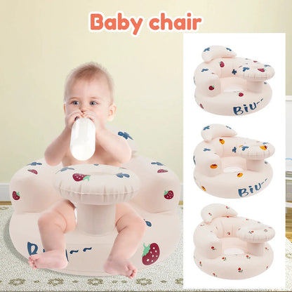 Inflatable Baby Chair Portable Baby Sofa Breathable Inflatable Baby Chair PVC Multifunctional Seat Practice Sitting Bath Stool by All Mart Bristol Ltd