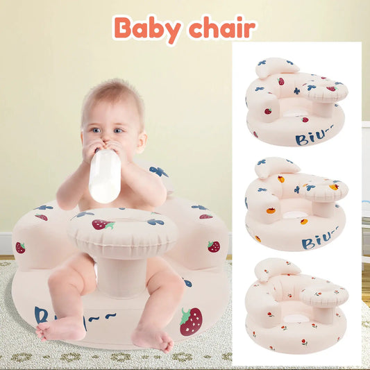 Inflatable Baby Chair Portable Baby Sofa Breathable Inflatable Baby Chair PVC Multifunctional Seat Practice Sitting Bath Stool by All Mart Bristol Ltd