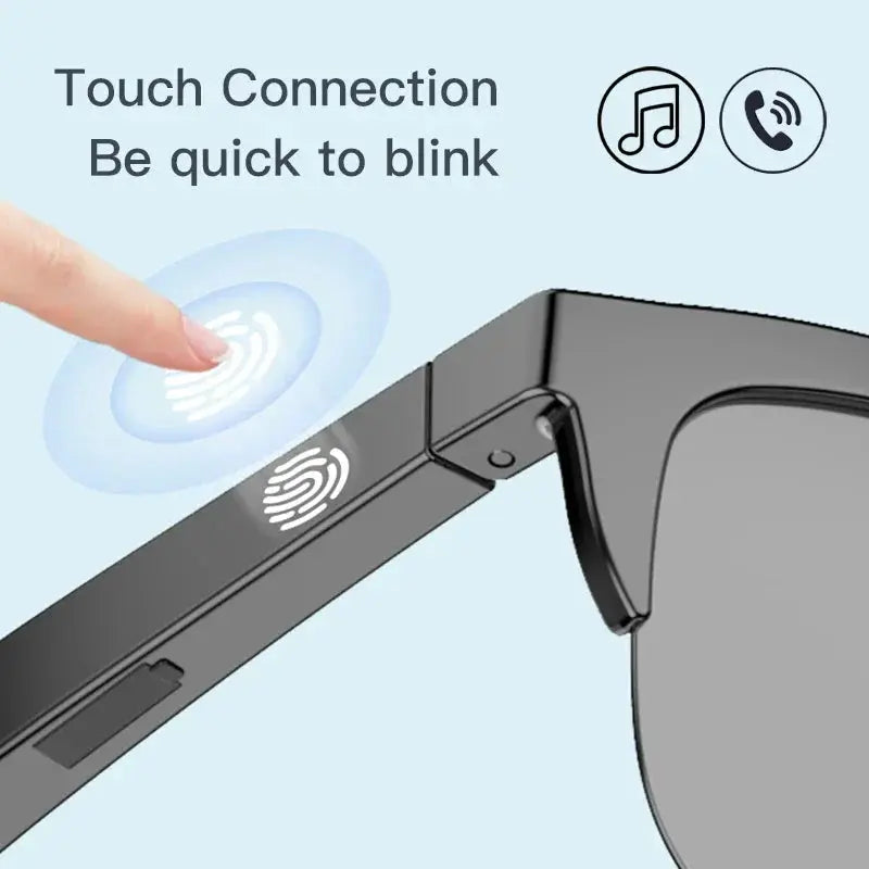 New Smart Bluetooth V5.3 Sunglasses Glasses Call Outdoor Sports Headphones HIFI Black Technology Anti-touch UV For Men And Women by All Mart Bristol Ltd