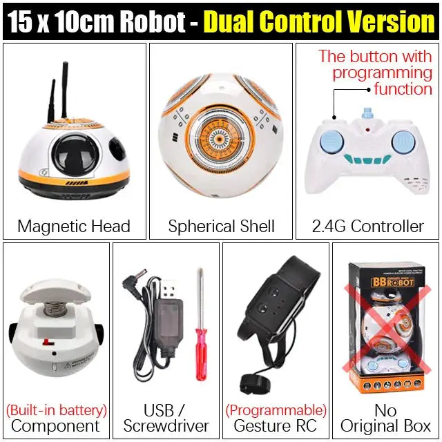 RC Robot 2.4G Radio Remote Control With Sound Watch Gesture Induction Sensor Intelligent Robot Car Model Kid Electronic Toy Gift by All Mart Bristol Ltd