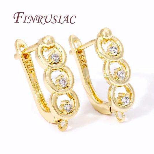 Women's Jewelry 18K Gold Plated Earring Hook Clasp Accessories For Earrings,Earwires Fastener Earring Fixtures Findings For DIY by All Mart Bristol Ltd