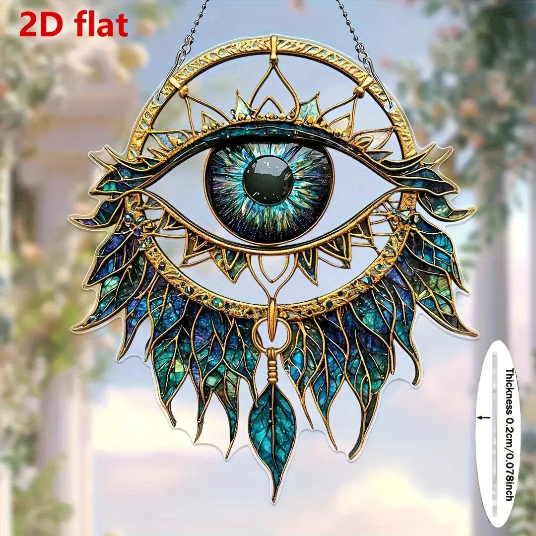 1PcEvil Eyes Hanging Decoration Hanging Pendant Wind Chime Suncatcher Home Window Ornament Garden Decor Car Interior Decoration by All Mart Bristol Ltd