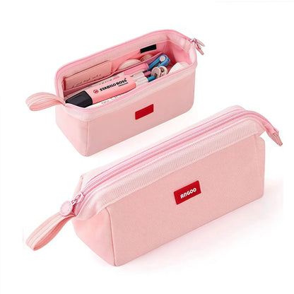 Large Capacity Pencil Case with Pen Holder Label Minimalist Student Stationery Storage Creative Stationery Storage Bag by All Mart Bristol Ltd