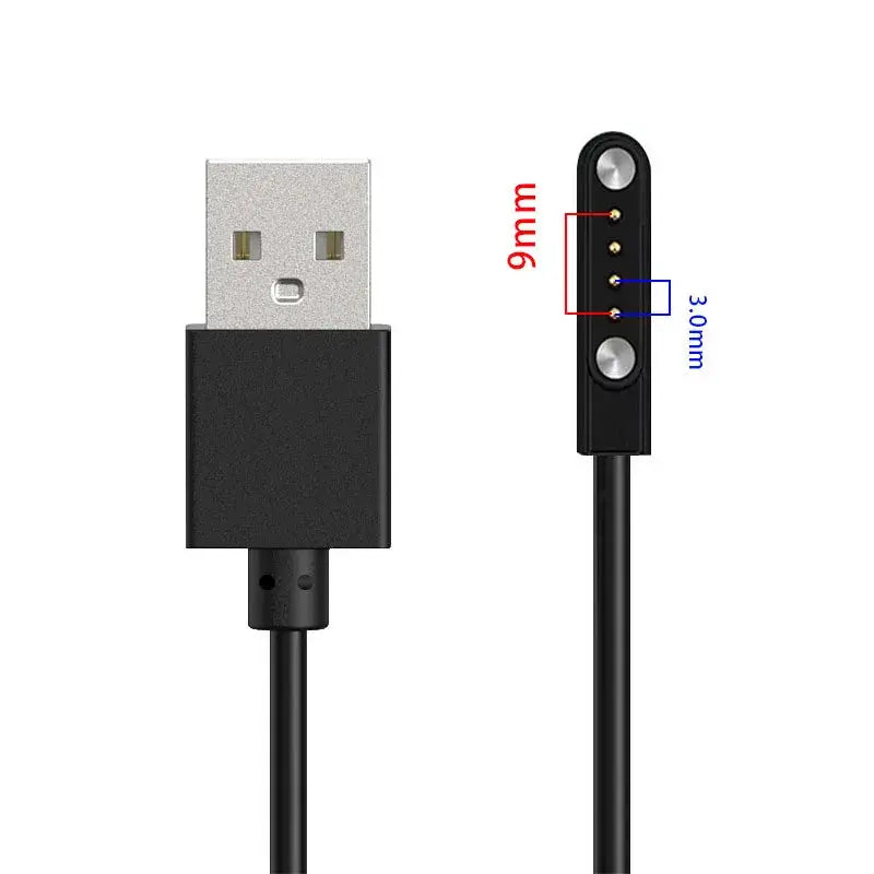 2 pins 4pins Smartwatch Dock Charger Adapter USB Charging Cable Cord for Adult/Kids Smart Watch Power Charge Wire Accessories by All Mart Bristol Ltd