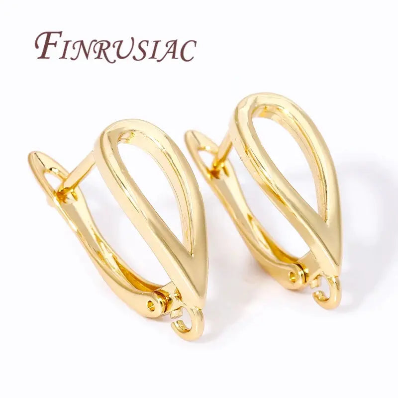 Trendy French Earring Hooks Clasp Accessories For Earrings 18K Gold Plated Earwires Fasteners Findings For DIY Women's Jewelry by All Mart Bristol Ltd