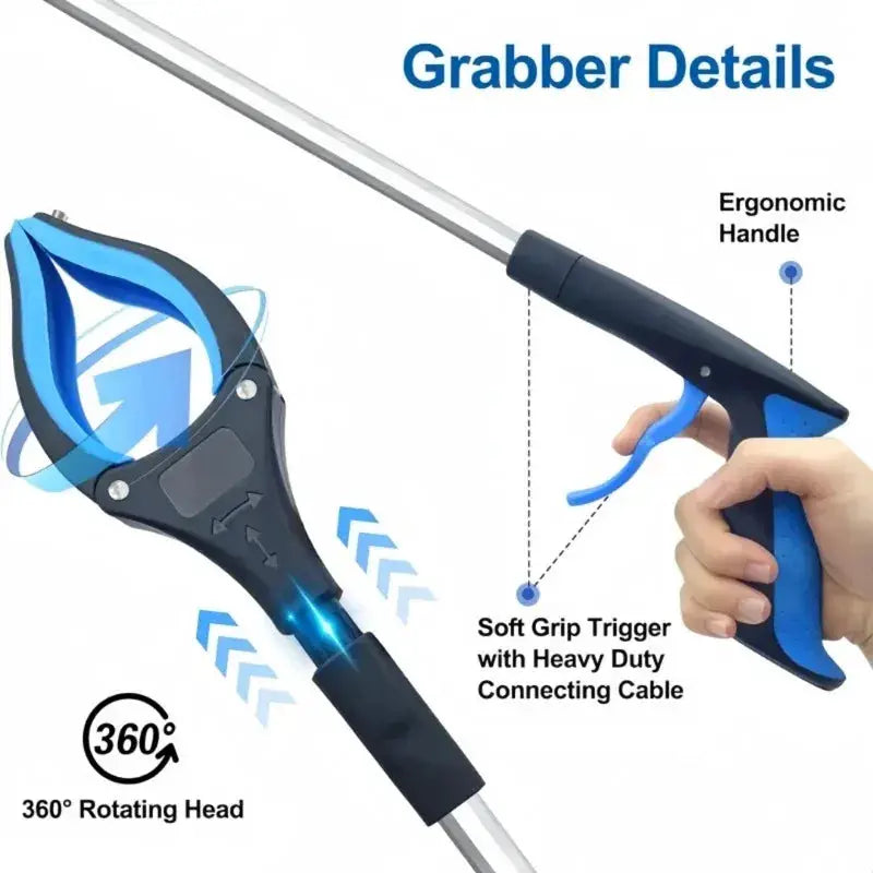 Foldable Gripper Extende Spring Grip Trash Pick Up Claw Mobility Aid Outdoor Indoor Portable Cleaning Tools for Elderly Home Use by All Mart Bristol Ltd