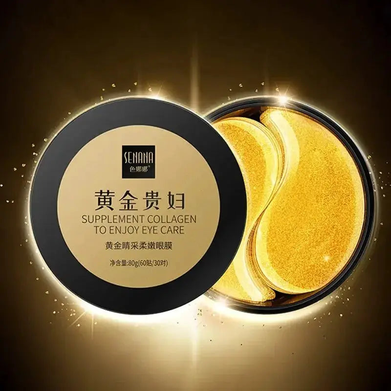 60pcs Golden Moisturizing Eye Mask Relieve Eye Fatigue Nourish Eye Area Collagen Crystal Eye Mask Korean Skin Care Masks by All Mart Bristol Ltd