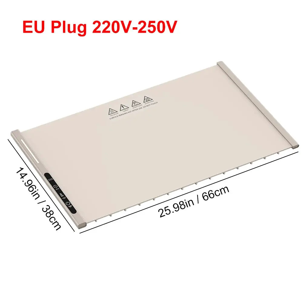 Foldable Silicone Electric Food Warming Tray for Dining Tables by All Mart Bristol Ltd