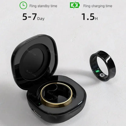 R09 Rings Women's Men Couple Health Monitor Steps Qring APP Smartring Electronics Devices Waterproof Remote Control Android Ios by All Mart Bristol Ltd