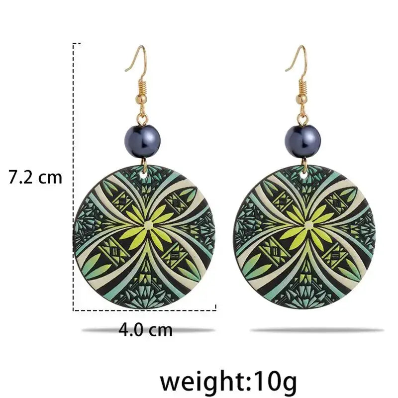 Hawaiian Acrylic Australia Designer Earrings Earring Accessories African Polynesian Jewelry Earring Women's Earrings for Women by All Mart Bristol Ltd