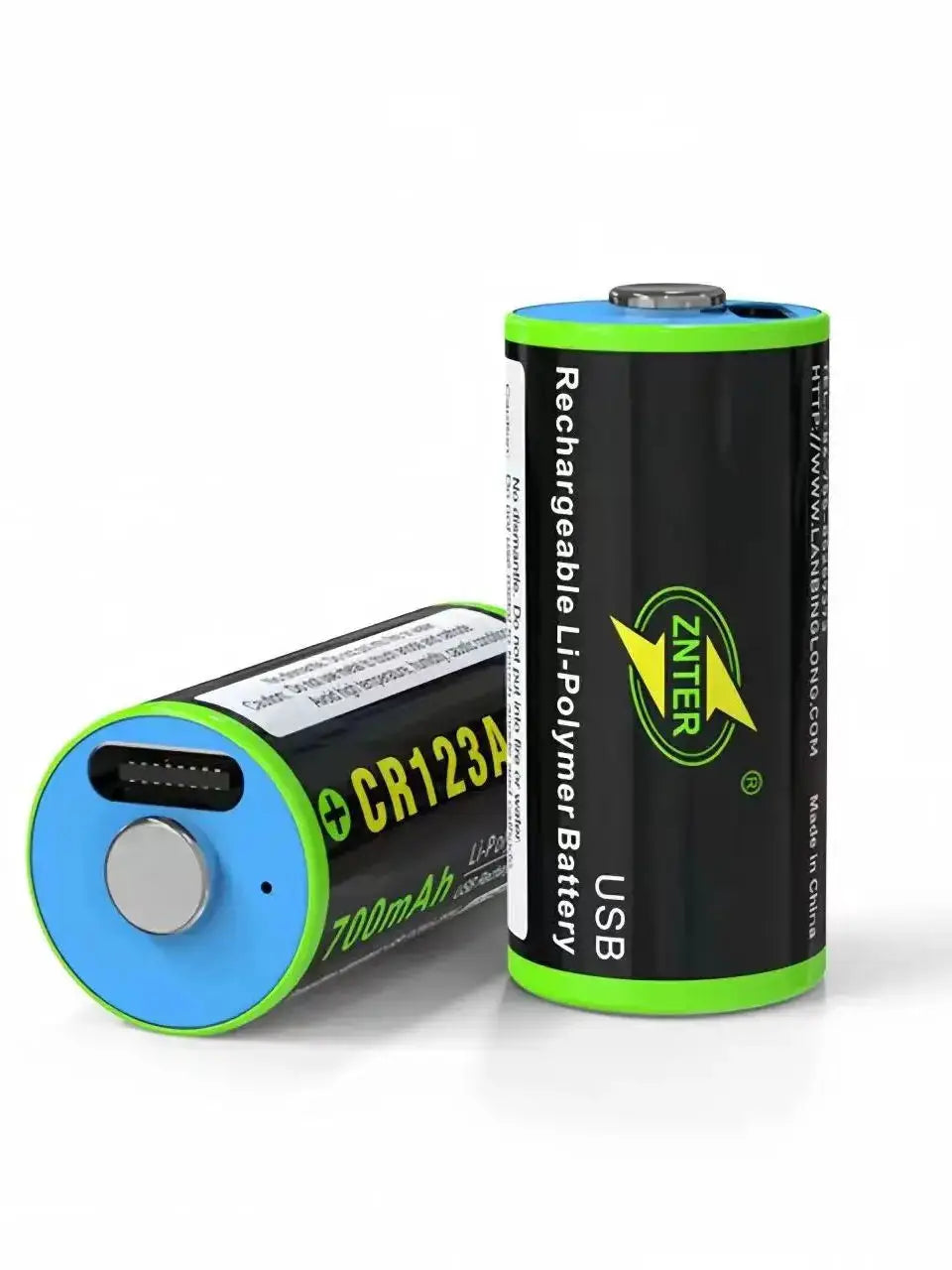 2pcs/lot ZNTER 3.0V CR123A rechargeable battery 700mAh USB rechargeable lithium battery for rangefinder camera lithium battery by All Mart Bristol Ltd