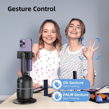 P03 Stabilizer 360°Auto Smart Face Tracking AI Gimbal Desktop Cell Phone Holder Tripod For Camera Smartphone Video Vlog Live by All Mart Bristol Ltd