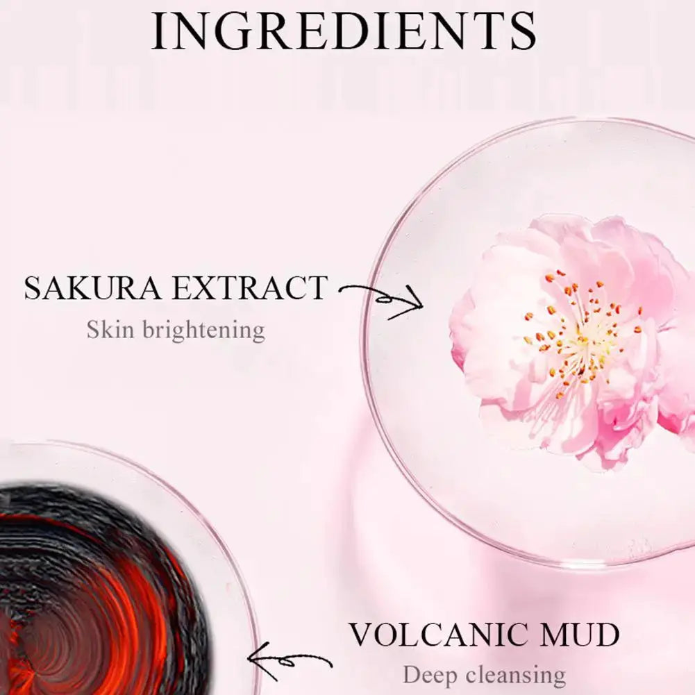 12pcs Sakura Mud mask Brightening Hydrating Face Mask Luminious Skin Clean Facial Cleansing Clay Hydrating Anti Wrinkle Skincare by All Mart Bristol Ltd