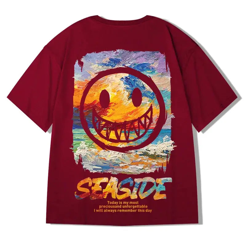 HMZ 2024 T Shirt Streetwear Men Oversized Hip Hop T-Shirt Print Harajuku Tshirt Summer Short Sleeve Cotton Loose Tops Tees Men by All Mart Bristol Ltd