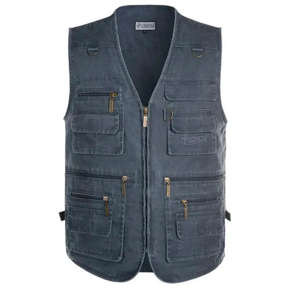 8XL 9XL 10XL New Male Casual Summer Big Size Cotton Sleeveless Vest With Many 16 Pockets Men Multi Pocket Photograph Waistcoat by All Mart Bristol Ltd