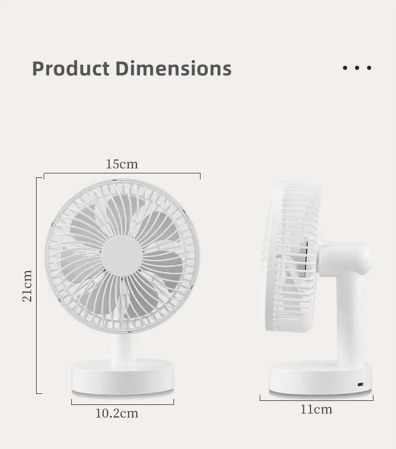 Mini USB Table Fan 4 Speeds Portable Desktop Table Cooling Fan Powered by USB Strong Wind Kipas USB Desk Fan by All Mart Bristol Ltd