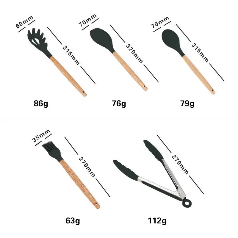 Silicone Kitchen Utensils Set by Cashymart