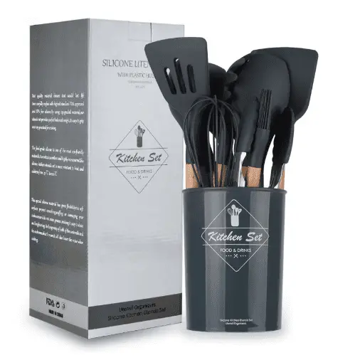 Silicone Kitchen Utensils Set by Cashymart