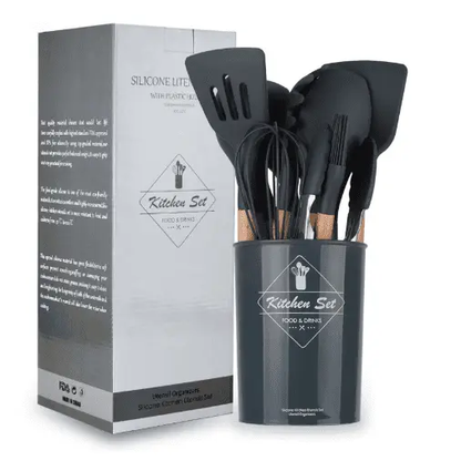 Silicone Kitchen Utensils Set by Cashymart