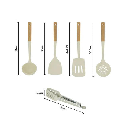 Silicone Kitchen Utensils Set by Cashymart