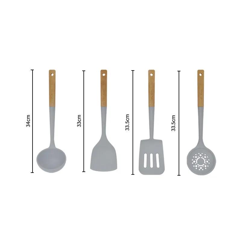 Silicone Kitchen Utensils Set by Cashymart